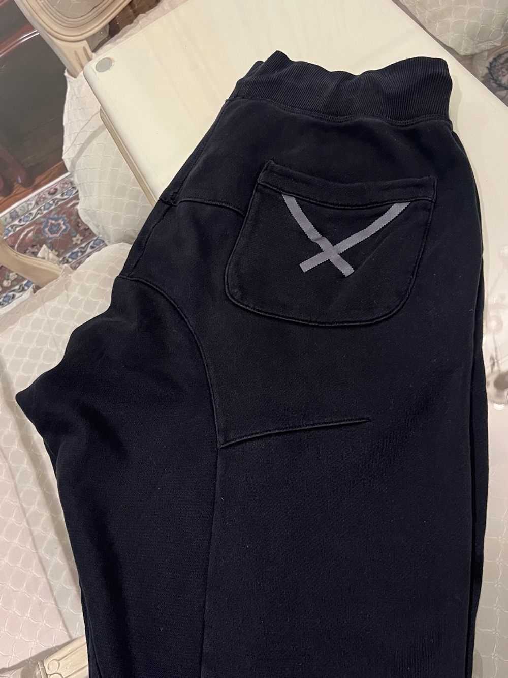 Adidas Black Men's Jogger Sweatpants with Reflective Pocket Detail